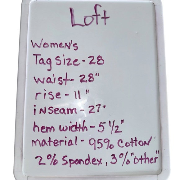 LOFT Women’s High Rise Skinny Jeans Size 28 Raw Hem Distressed Ankle Denim - Picture 9 of 9